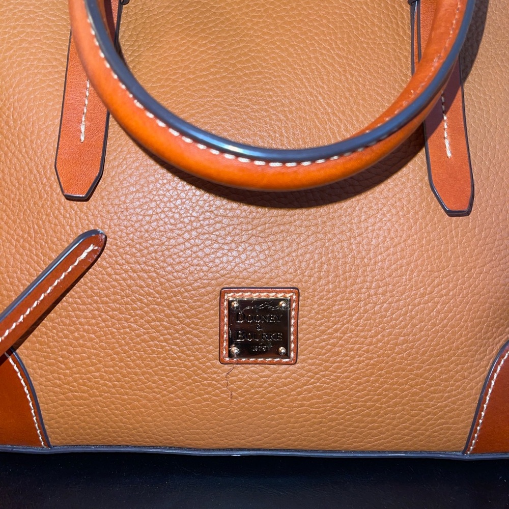 Dooney & Bourke Brown Leather Satchel - Picture 2 of 4